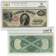 1917 US $1 Legal Tender - PCGS Banknote Choice VF 35