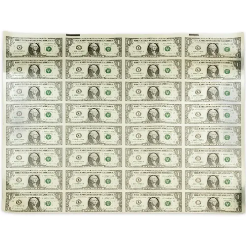 2003 Federal Reserve $1 Note -  Uncut Sheet of 32