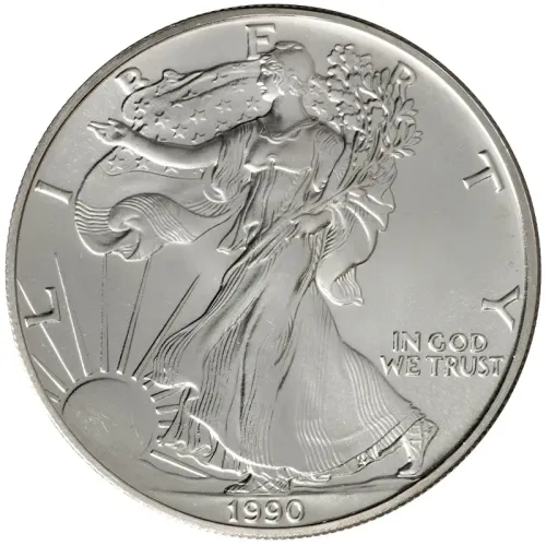 1990 American Silver Eagle - BU (Brilliant Uncirculated)