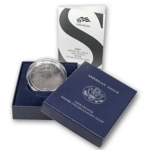 2007 W Burnished American Silver Eagle