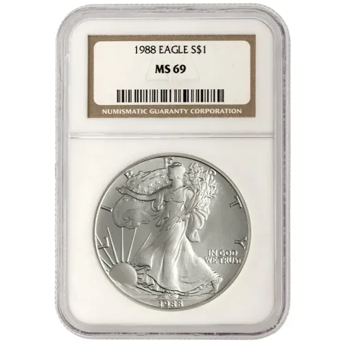 1988 American Silver Eagle - NGC MS 69