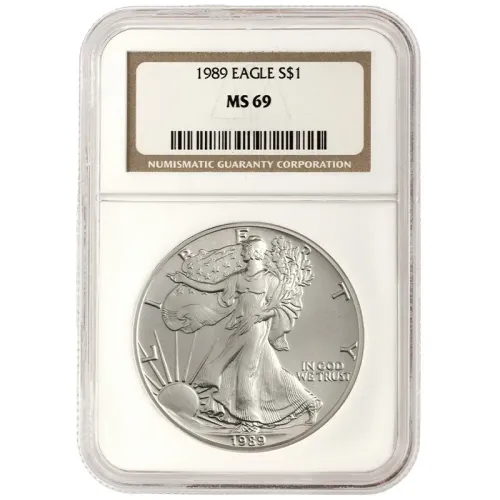 1989 American Silver Eagle - NGC MS 69