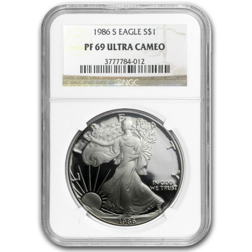 1986 American Silver Eagle - NGC PF 69