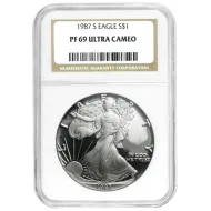 1987 American Silver Eagle - NGC PF 69