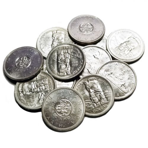 1958-1967 Canada Silver Dollar (.800 Fine) - Roll (20 Coins)