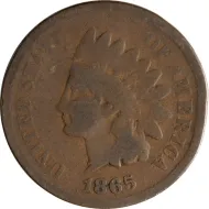 1865 Indian Head Penny Fancy 5 - G (Good)