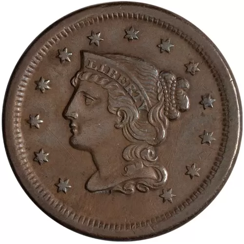 1854 Large Cent - Almost Uncirculated (AU)