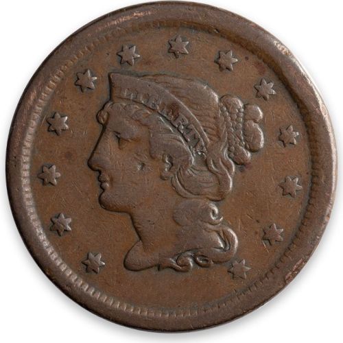 1845 Large Cent - Very Fine