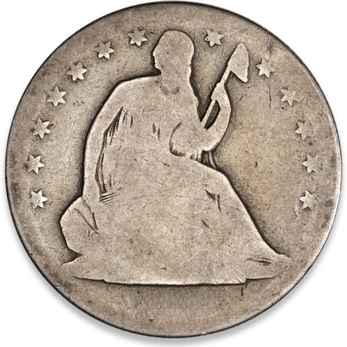 1858 O Seated Half Dollar - About Good (AG)