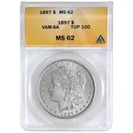 1897 Morgan Dollar VAM 6a - ANACS MS62