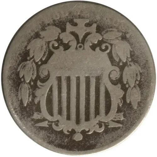 1867 Shield Nickel w/ Rays - Fair