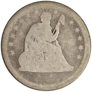 1843 O Seated Liberty Quarter - Fair (F2)