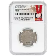 2020 W Marsh-Billings-Rockefeller National Park Quarter "V75" - NGC MS65