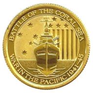 1/10 oz. Gold Australia - Battle of the Coral Sea Coins