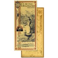 Utah 10 Goldback - 1/100 oz Gold Foil Note - Random Date/Design