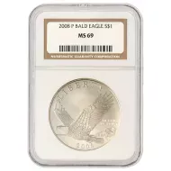 2008 Bald Eagle Silver Dollar - NGC MS69