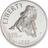 1995 Civil War Proof Silver Dollar
