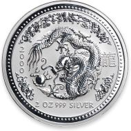 2000 Australia 2oz Silver Year of the Dragon