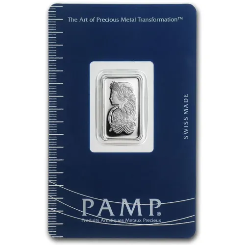 5 Gram Silver Bar .999 Fine Silver - PAMP Fortuna