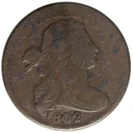 1802 Draped Bust Large Cent - Good