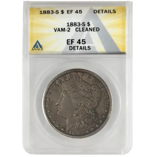 1883 S Morgan Dollar - ANACS EF45 Details Cleaned