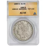 1889 Morgan Dollar Vam 22 - ANACS AU55