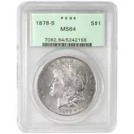 1878 S Morgan Dollar - PCGS MS 64