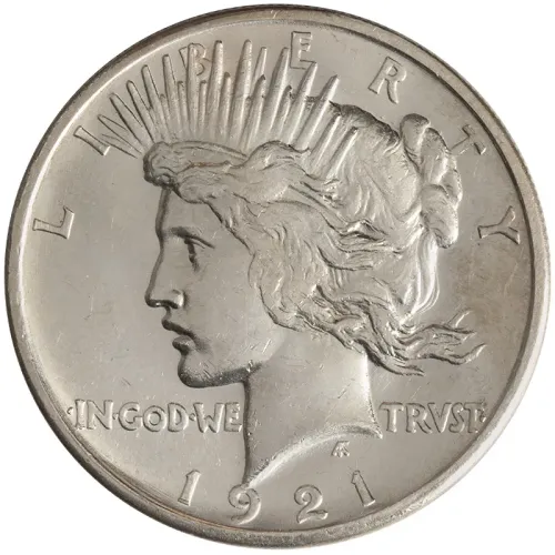 1921 Peace Dollar - Almost Uncirculated #2