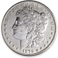 1879 S Morgan Dollar Rev of 78 - Almost Uncirculated Details - Improperly Cleaned #1
