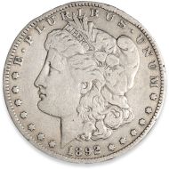 1892 S Morgan Dollar - F (Fine) Details Damaged