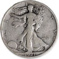 1921 S Walking Liberty Half Dollar - Fine Details - Improperly Cleaned #1