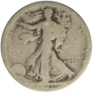 1921 D Walking Liberty Half Dollar - About Good