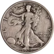 1920 D Walking Liberty Half Dollar - Very Fine (VF)