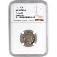 1921 S Buffalo Nickel - NGC AU (Almost Uncirculated) Details Cleaned