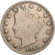 1912 S Liberty Nickel - Fine Details Cleaned