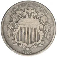 1866 Shield Nickel - Fine Details Corrosion