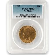 1907 $10 Gold Eagle Indian - PCGS MS 63
