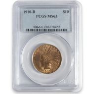 1910 D $10 Gold Eagle Indian - PCGS MS 63