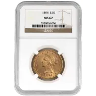 1894 $10 Gold Eagle Liberty Head - NGC MS62