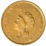 1854 $1 Gold Princess - Small Head - Extra Fine