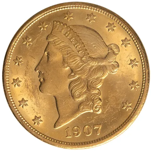 1907 $20 Liberty Gold Double Eagle - Brilliant Uncirculated