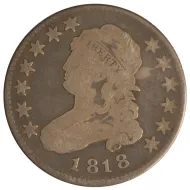 1818 Capped Bust Quarter - Good (G)