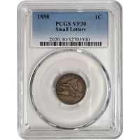1858 Flying Eagle Penny Small Letters -PCGS VF 30 (Very Fine)