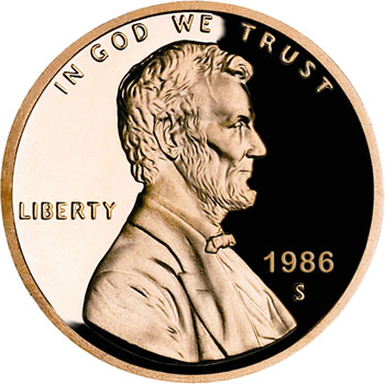 1986-S Lincoln Cent Proof 